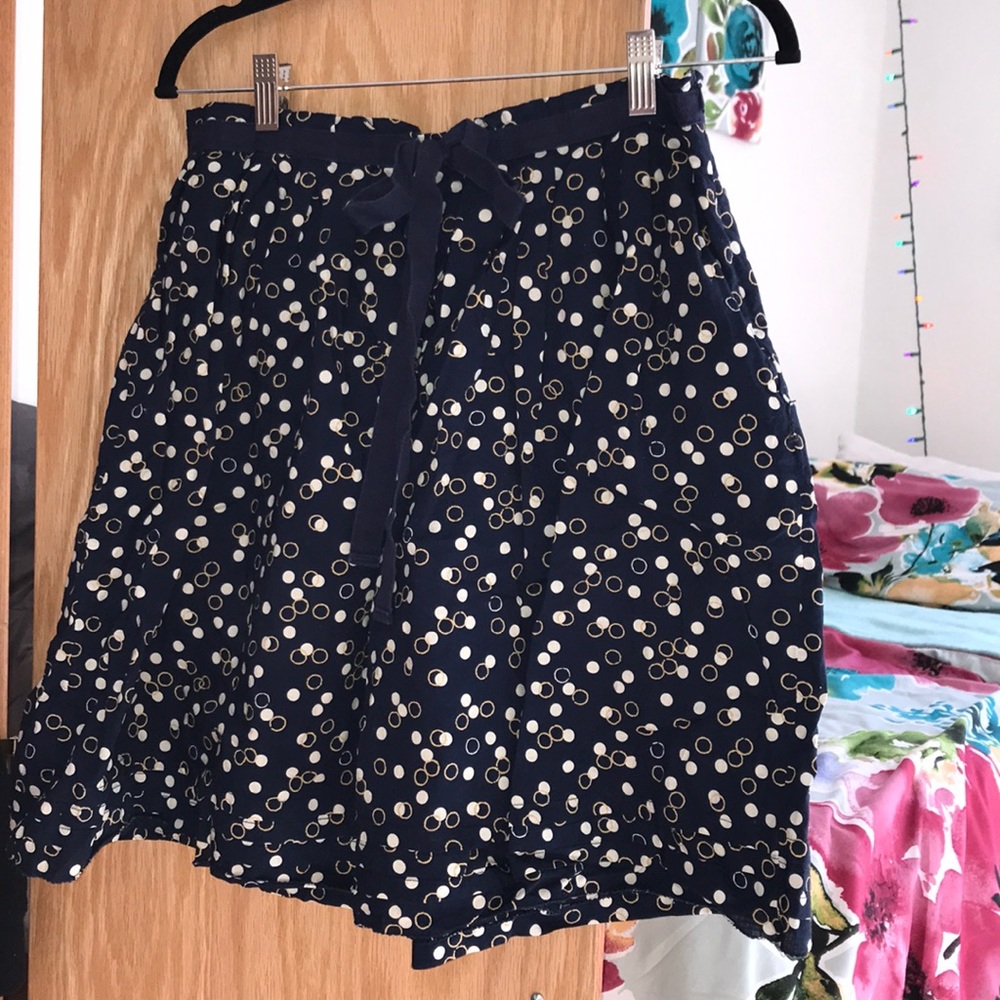 GAP Navy Blue Polka Dot Skirt
